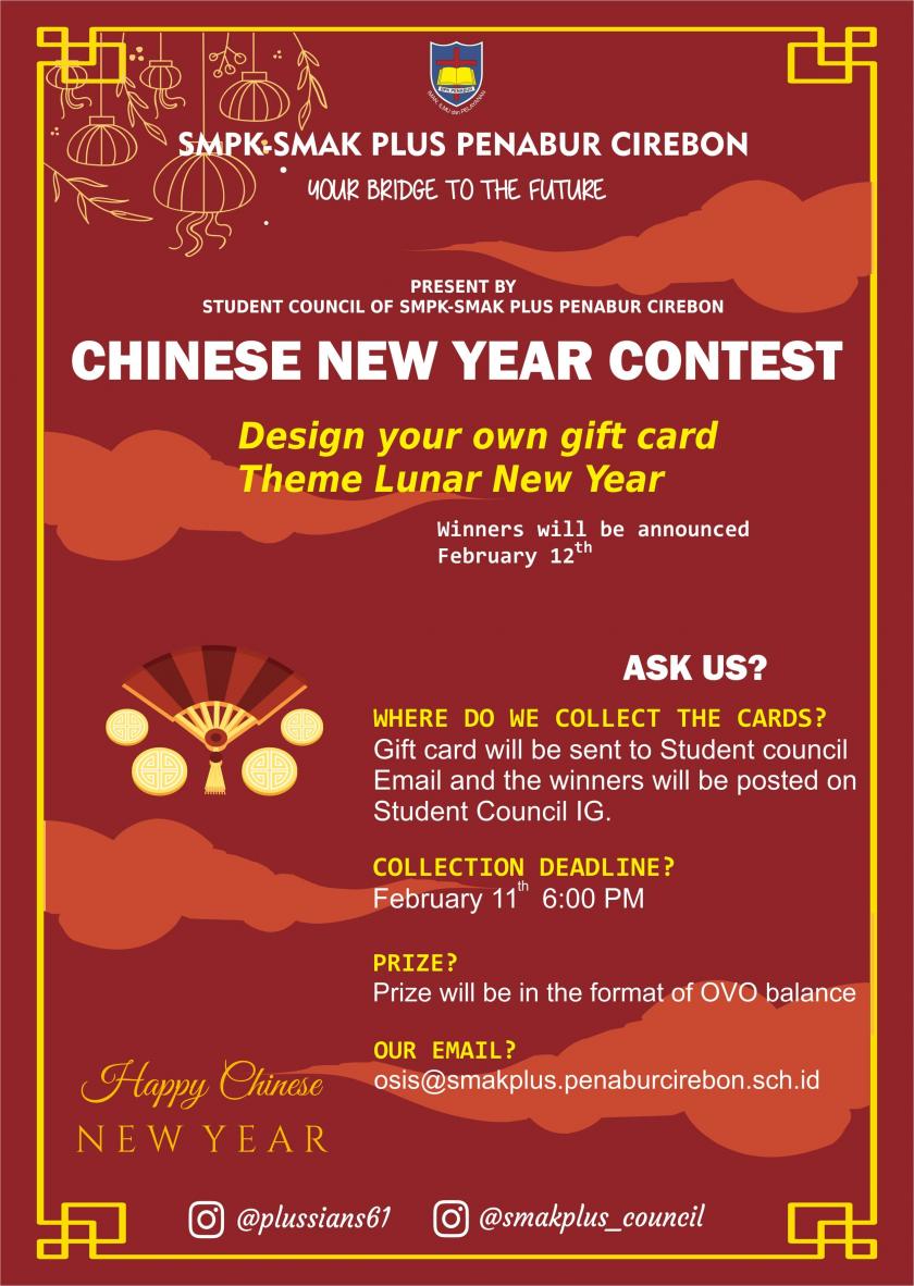 CHINESE NEW YEAR CONTEST, LET’S JOIN US !!!