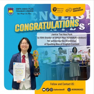 Getting 3rd winner of Spelling Bee of English Contest with the theme “Empowering Youth Character by Emphasizing Innovative Ideas to Establish Bright Future Leaders”, held at Universitas Pancasakti Tegal on Saturday, March 9th, 2024.