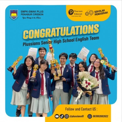 Getting the Overall Champs of English Contest 2024 with the theme “Empowering Youth Character by Emphasizing Innovative Ideas to Establish Bright Future Leaders”, held at Universitas Pancasakti Tegal on Saturday, March 9th, 2024.