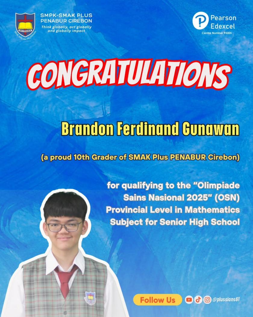 Congratulations Brandon Ferdinand Gunawan