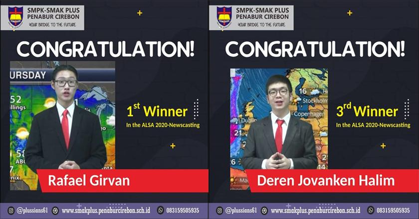 CONGRATULATIONS FOR RAFAEL & DEREN AS THE WINNER OF ENGLISH COMPETITION UNDIP SEMARANG (NEWSCASTING)